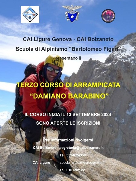 Terzo Corso di arrampicata “Damiano Barabino